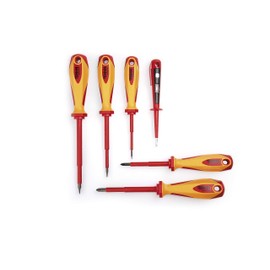 H + H Werkzeug VDE Screwdriver Set 6-Piece Including Voltage Tester VDE Tested Made in Germany