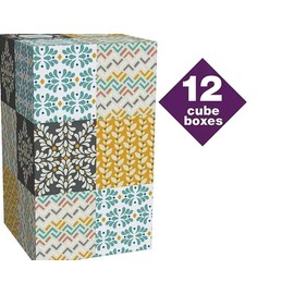 MUltra Soft Facial Tissues, 3-Ply, 12 Cube Boxes, 80 Tissues per Box (1 Pack)