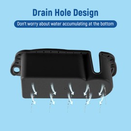 Esquirla Boat Caddy Organizer, Marine Storage Caddy Box with Drainage, Durable,Easy to Install,Cup Holder Fishing Parts for Boat Fishing Bass Boat, Black