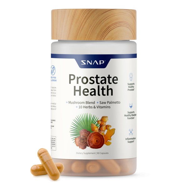 Snap Supplements Prostate Health Support Supplement, Saw Palmetto for Men
