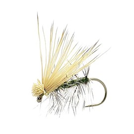 river peak Elk Hair Cadiz (Bleach) Barbless by Domestic Proteyer (#18, Olive)