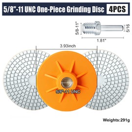 ACFAN 4" Tile Polishing Pads for Grinder,Diamond Polishing Pads for Grinder Kit Wet/Dry Tile Diamond Sanding Pads 5/8"-11 Universal Fit for Angle Grinders & Drills for Granite Marble Concrete Ceramics