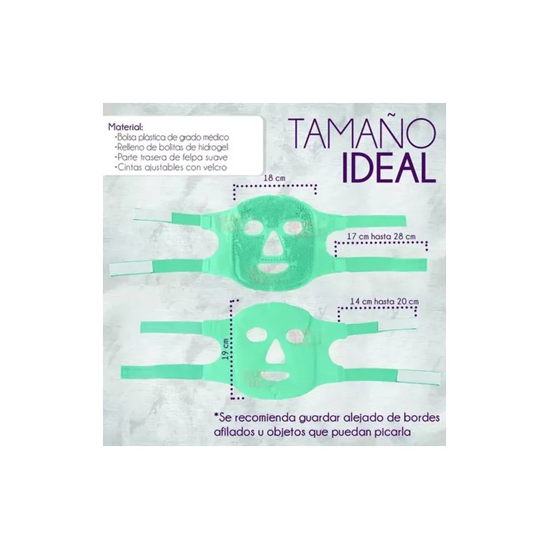 Mascarilla Facial De Hielo Hidrogel Relajante Frio/caliente