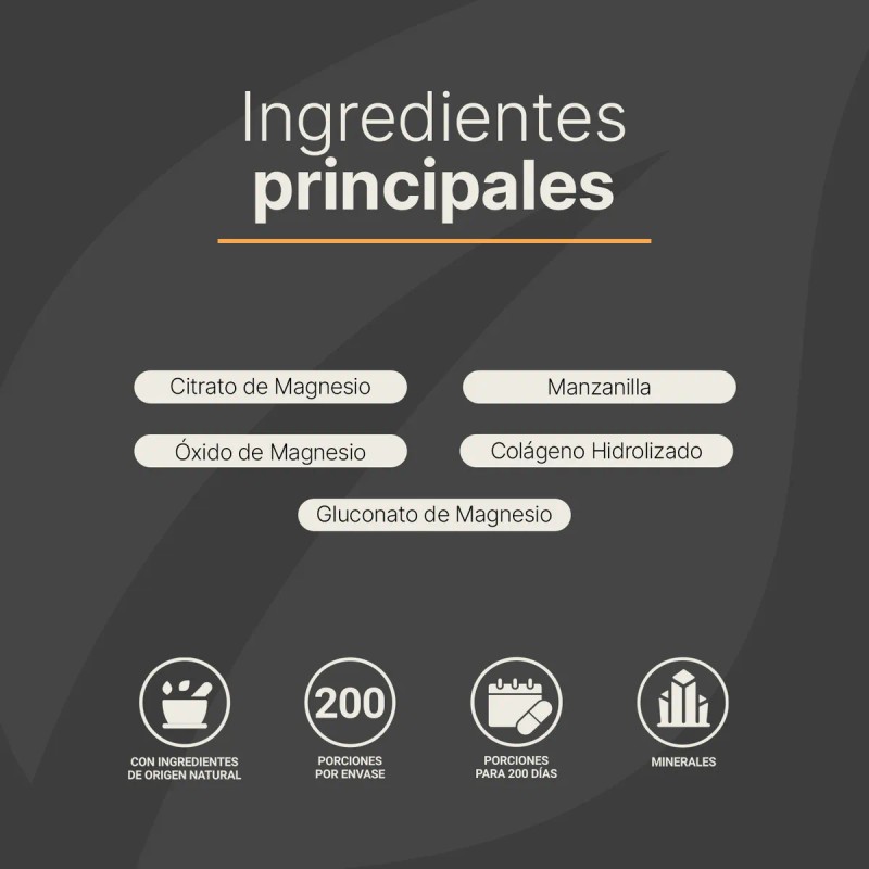 Mezcla De Magnesios 200 Caps Citrato Oxido Gluconato B Life