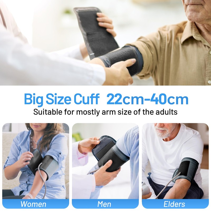 Blood Pressure Monitor Upper Arm Machine Accurate Adjustable BP Cuff