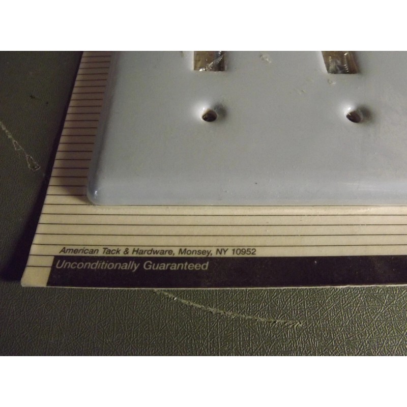 AmerTac Vintage American Tack & Hardwar Ceramic Double Switch Plate