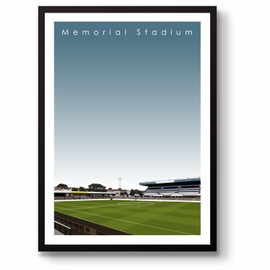 GroundDesigns BRISTOL ROVERS Football Gift MEMORIAL STADIUM Art Unframed A3 Print