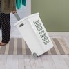 Sterilite 3-Pack Ultra Wheeled Hamper, Laundry Basket w/ Flip-Top Lid