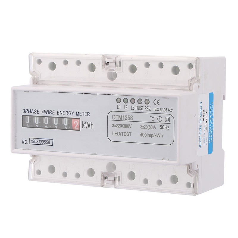 220/380V 20‑80A Energy Consumption Digital Electric Power Meter 3 Phase