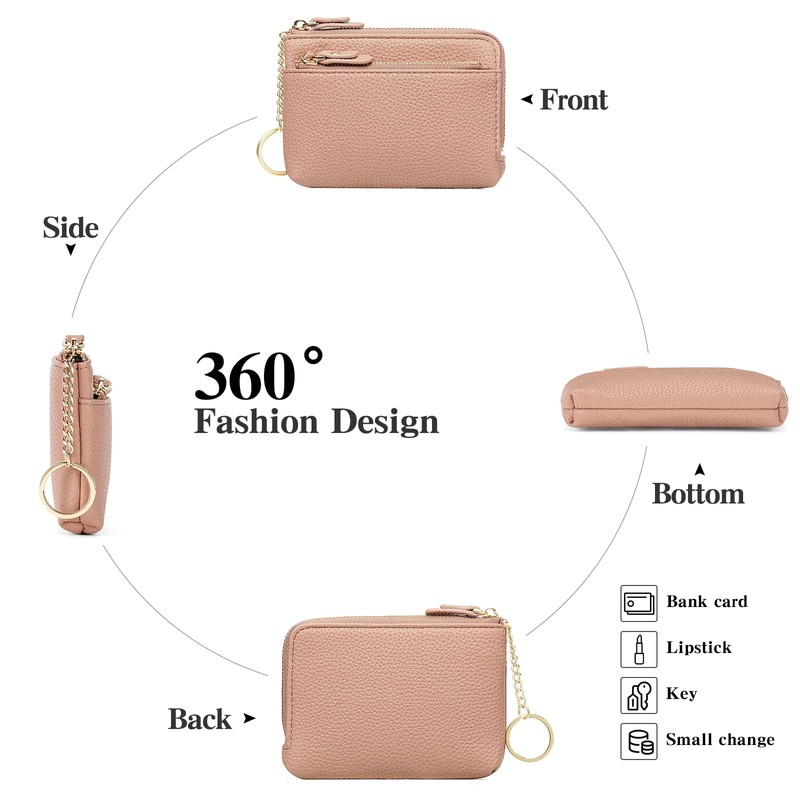 GAEKEAO Women's Small Purse with Zip Pocket with Coin Compartment,