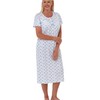 Marlon Womens Maria Plus Size Nightie, Blue (Blue 001), 40-42