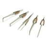 Fiber Grip Tweezers Jewelry Hobby Craft Soldering Fiber Grip Cross