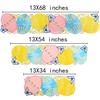 Grelucgo Embroidered Easter Eggs Table Runner, Spring Seasonal Dining Table