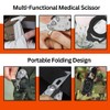 6 in 1 Multifunctional Trauma Shears Foldable with Strap Cutter