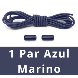 DALLAR Elastic No Tie Shoelaces in Various Colours, Round Shoelaces, Adjustable and Durable, Suitable for Boots, Shoes and Trainers, for Children and Adults, 01 - Navy Blue, 01-Navy
