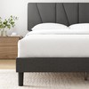 Zinus Queen Maya Upholstered Bed Frame with Asymmetric Headboard, Durable