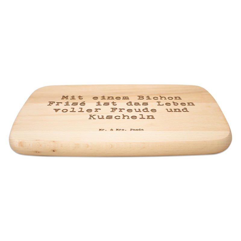 Mr. & Mrs. Panda Breakfast Board Saying Bichon Frise Joy