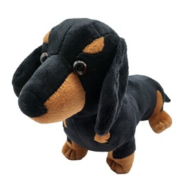 Plush Dachshund Touch Extra Soft Velvet, Very Realistic Design Dachshund Dog Plush Black Breed Teckel Plush Dog Adorable