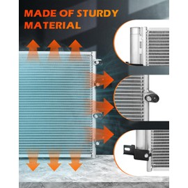 OCPTY Aluminum A/C Condenser Replacement Fit for 2007-2010 for Ford for Edge 3.5L 2007-2010 for Lincoln for MKX 3.5L 2011 for Lincoln for MKX 3.7L