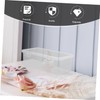 GRIRIW 2pcs Transparent Storage Box Organizer for Desktop Lid Style