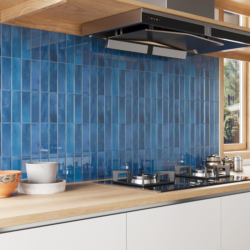 VaryPaper Sea Blue Peel and Stick Backsplash for Kitchen 10