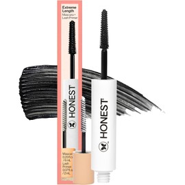 The Honest Company Extreme length mascara y primer, 0.20 Fl Oz, Negro