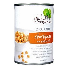 Global Organics Chick Peas No Added Salt Organic 400g