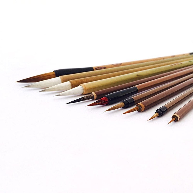 CENPEK 10 Piece Set Excellent Chinese Calligraphy Brush Kanji Japanese