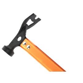 Carbon Steel Aluminum Camping Hammer, 12" Small Lightweight Three-in-One Functional Tent Stake Hammer for Hiking Kit Orange