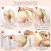 Paquete de 2 extensiones de coleta trenzada rosa con lazo
