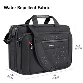 VANKEAN 17.3" Expandable Waterproof Laptop Briefcase for Travel & Business