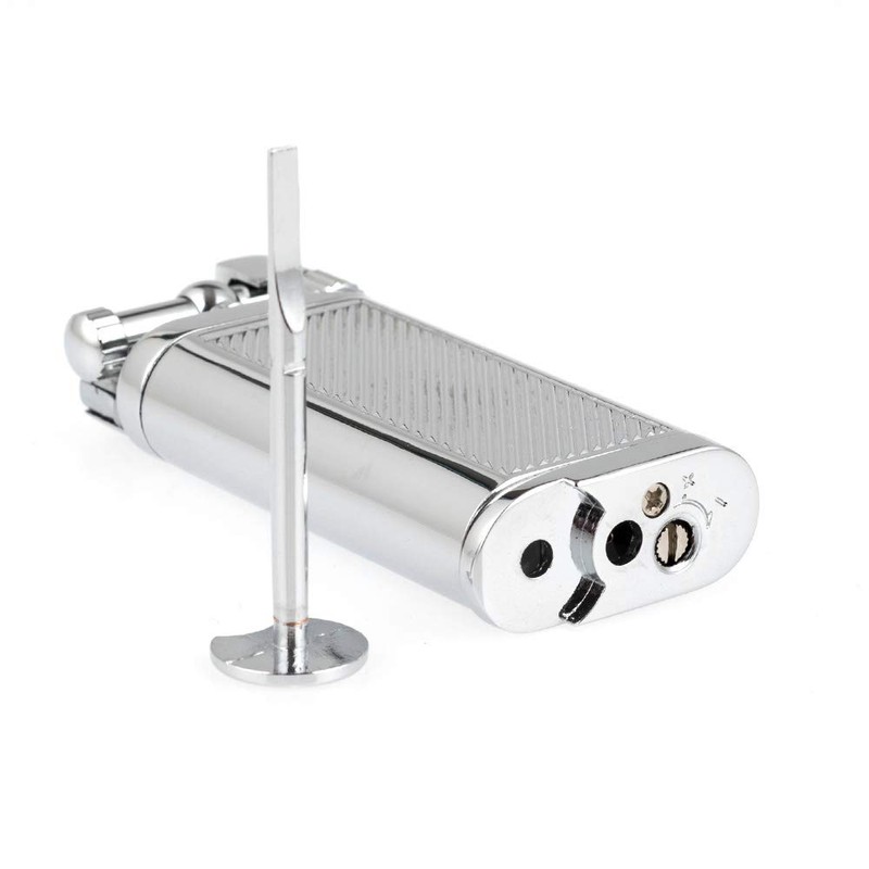 Angled Soft Flame Antique Style Lift Arm Butane Refillable Lighter