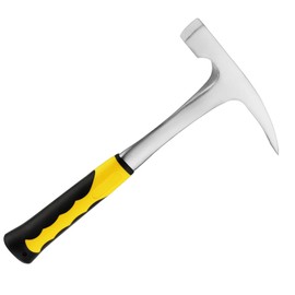 JOIKIT 29oz Rock Pick Hammer, 12 Inch Forged Masonry Hammer with Shock Reduction Grip, Masonry Hammer for Mining Geologist