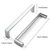 khtumeware 5 Pack 5 Inch(128mm) Polished Chrome Square Cabinet Pulls