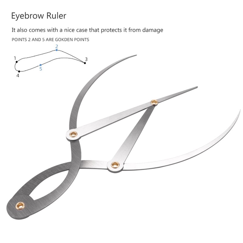 Tsudoku Mean Calipers Golden Ratio Calipers Stainless Steel Eyebrow Ruler