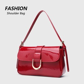 CCAIPU Shoulder Bag for Women Clutch Purse Handbag Leather Crossbody Hobo Bag with Adjustable Strap (Red)