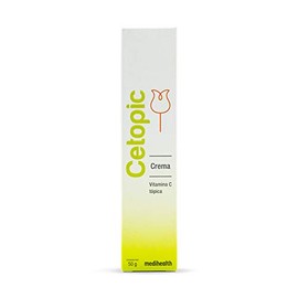 Cetopic Crema | Vitamina C, E, Ácido Hialuronico y Panthenol | Antiedad, Antioxidantes, Antimanchas | Para Manchas Oscuras en Cara, Cuello | Tubo con 50g