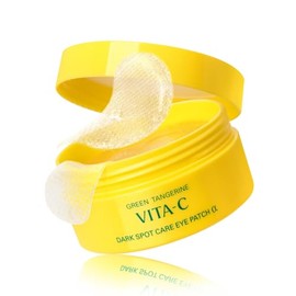 GOODAL Green Tangerine Vitamin C Eye Patches ALPHA – 25% Thicker Hydrogel Under Eye Patches for Puffy Eyes & Dark Circles, Korean Skincare, Radiant Gl