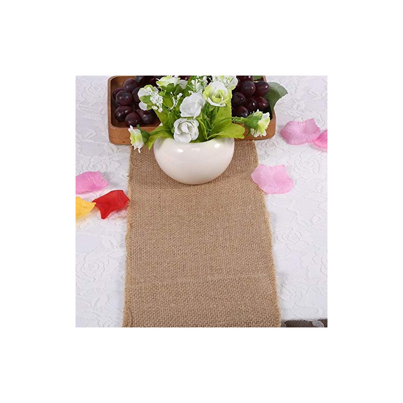 Party Table Runner, Natural Burlap Table Runner, Linen Party Runner