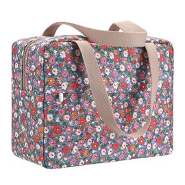 IGNPION Large Travel Toiletry Bag Full Size Travel Wash Bag with Front Pocket Women Large Portable Toiletries Cosmetic Storage Organiser for Swimming, Gym, Trip (Floral Purple)