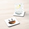Cork Coaster - Fish Fighters Fish Boxing Collage Art Surrealism