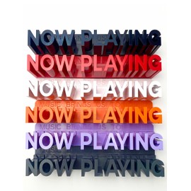 WPESI Now Playing Vinyl Record Stand Wall Mount，Record Display Stand for Vinyl Records and LP Record Floating Shelves Record Storage Holder (Orange)