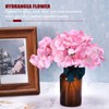 MECCANIXITY Silk Artificial Hydrangea Flowers, Pink Artificial Flowers Heads with