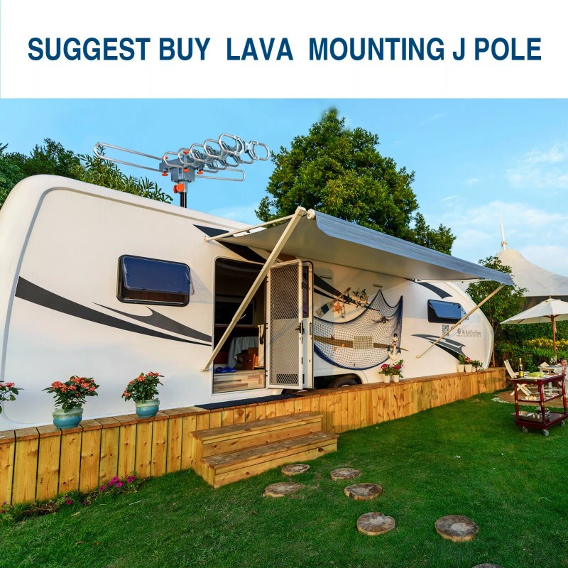 LAVA HD-2805 Elite, Outdoor TV Antenna, Remote Control, 360 Degree