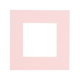 CountryArtHouse Soft Pink Acid Free 12x12 Picture Frame Mats with White Core Bevel Cut for 8x8 Pictures - Fits 12x12 Frame - One Mat