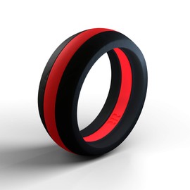 Thin RED Line Silicone Ring