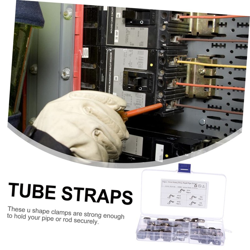 COHEALI 66 Pcs Bracket Pipe Strap Clamp Tension Clips for