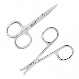 Stainless Steel Nose Hair Scissors Nose Hair Eyebrow Rounded Blade Pointed Blade 2 Types DD-13030 / 스텐 코털가위 콧털 눈썹 둥근날 뾰족날 2종 DD-13030