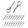 QWORK Threaded Eyebolts, 20 Pack 1/4" x 2" Long 304
