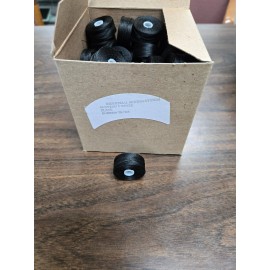 Eddington Bonded Tex 69 Nylon U Style Black Prewound bobbins (144 bobbins)